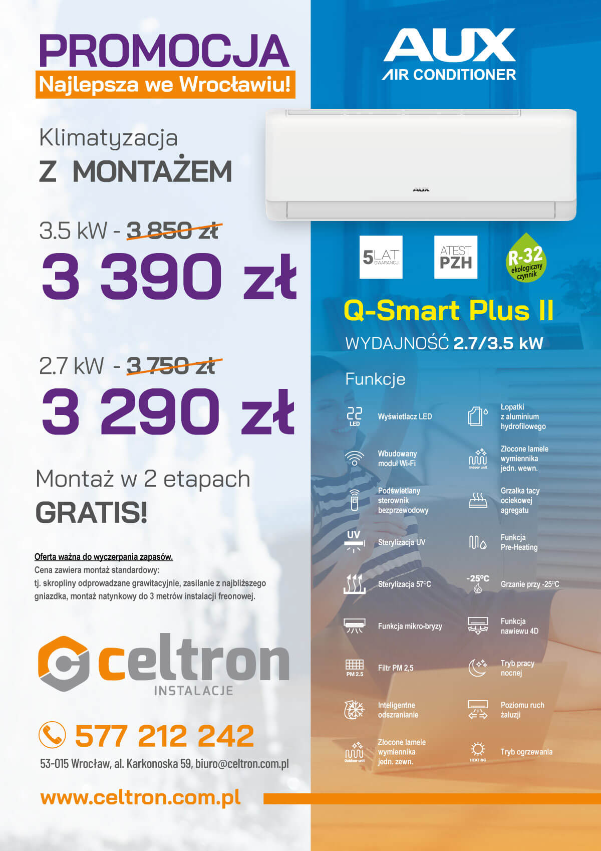 Promocja klimatyzacja AUX
