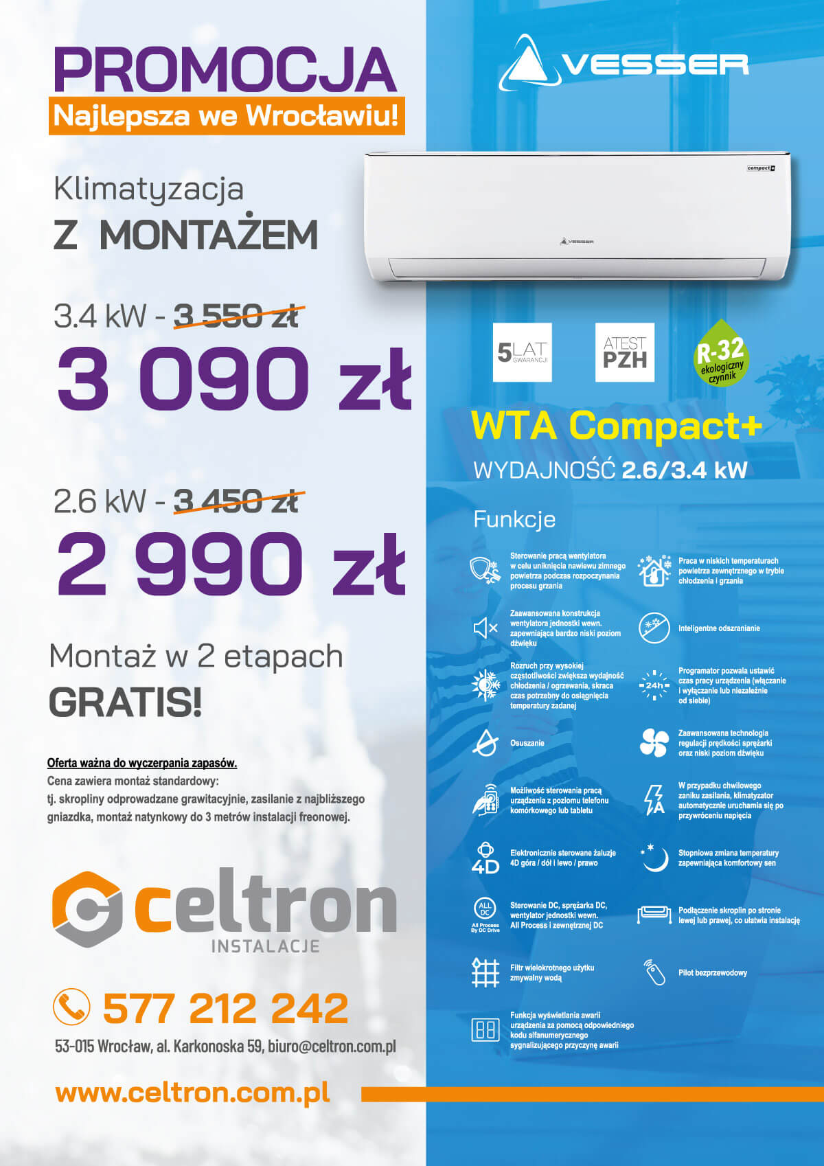 Promocja klimatyzacja Vesser
